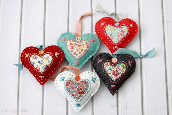 Fabric Heart Valentine'S Day Decorations - Valentine Gift For Teacher
