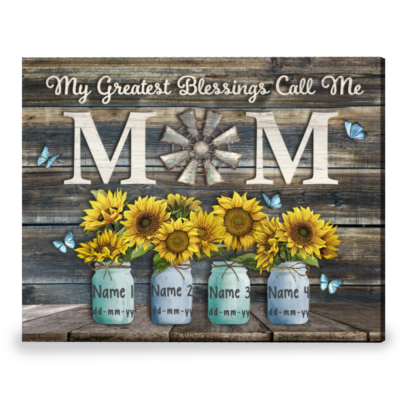 Mother'S Day Canvas Print Personalized Gift For Mom 01