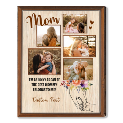 1St Mother’s Day Pictures Collage Gift Personalized Canvas For New Mom