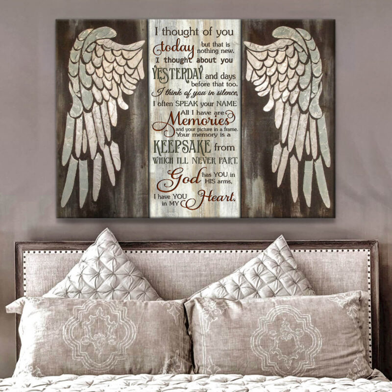 Custom Canvas Prints Angel Wings Gift For Sympathy