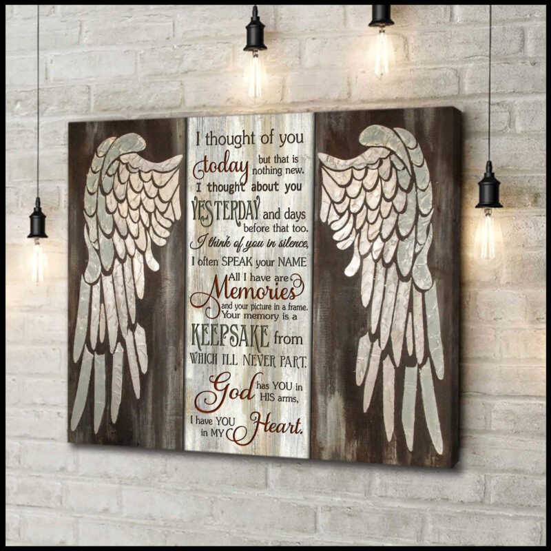 Custom Canvas Prints Angel Wings Gift For Sympathy