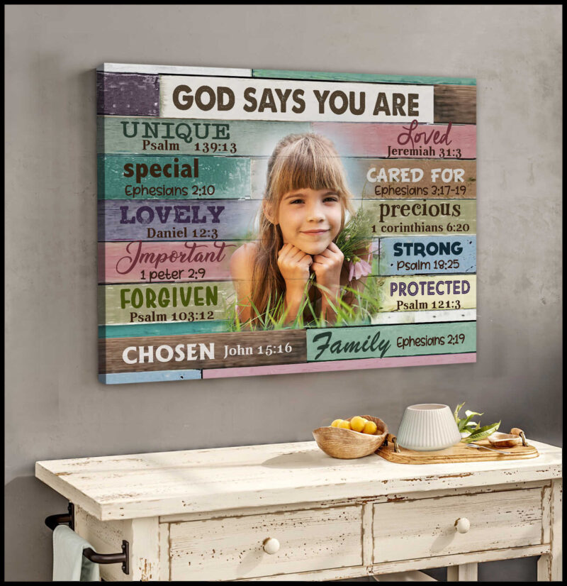 Custom Canvas Prints Christian Wall Art God Says You Are Illustration 2