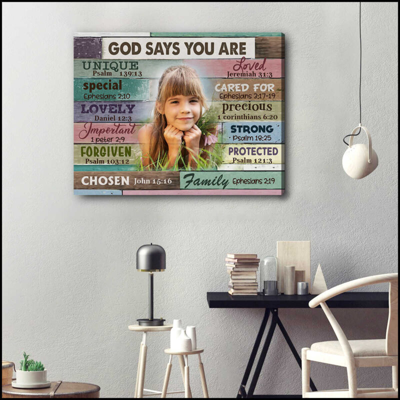 Custom Canvas Prints Christian Wall Art God Says You Are Illustration 3