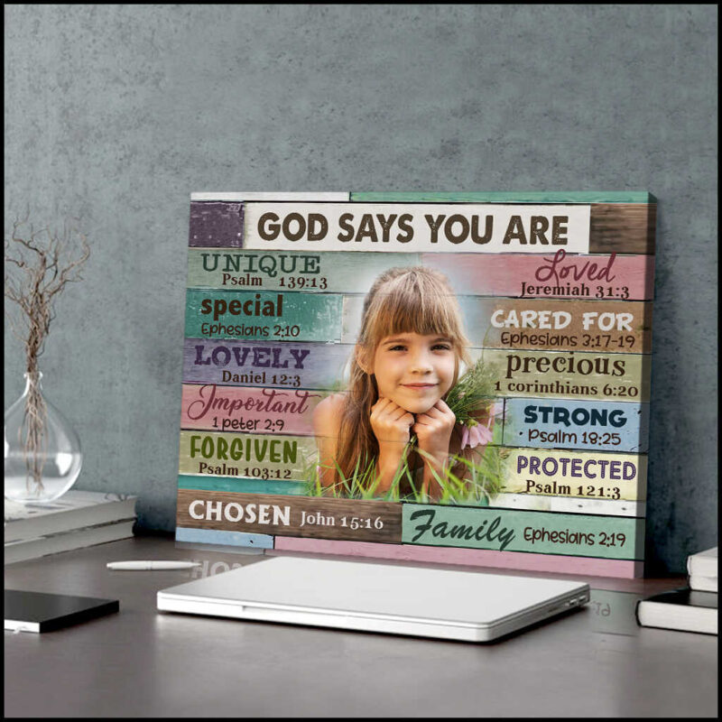Custom Canvas Prints Christian Wall Art God Says You Are