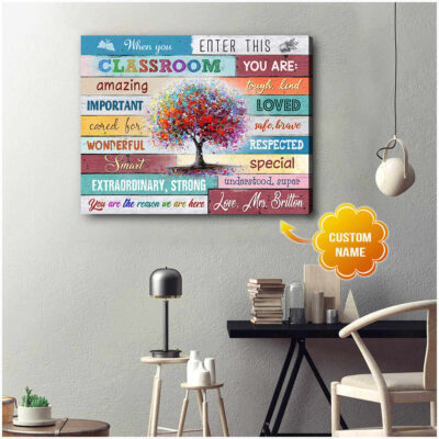 Custom Wall Canvas Print As A Special Gift For Your Teacher