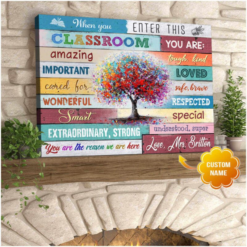Custom Wall Canvas Print As A Special Gift For Your Teacher