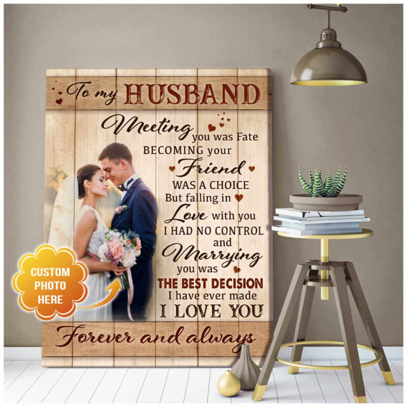 Custom Canvas Wall Print As A Wedding Anniversary Gift For Your Husband