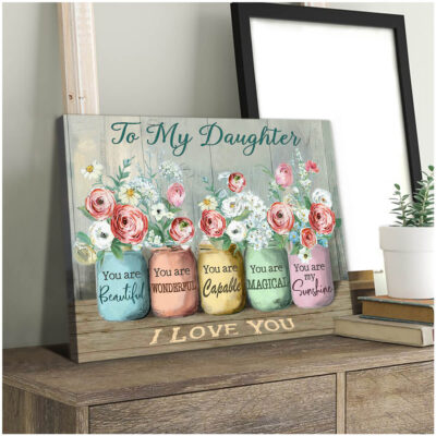 Personalized Gift For Daughter Graduation Custom Daughter Canvas Print