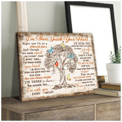 Canvas Print Heart In Tree And Messages For Wall Art Decor
