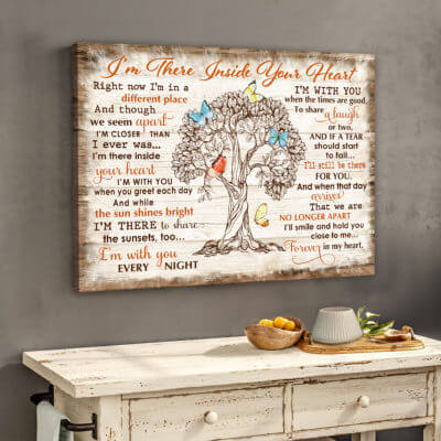 Canvas Print Heart In Tree And Messages For Wall Art Decor