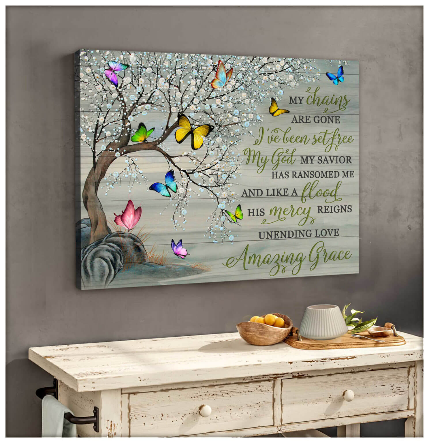 Ohcanvas Gorgeous Butterfly Canvas Amazing Grace Wall Art Decor - Oh Canvas