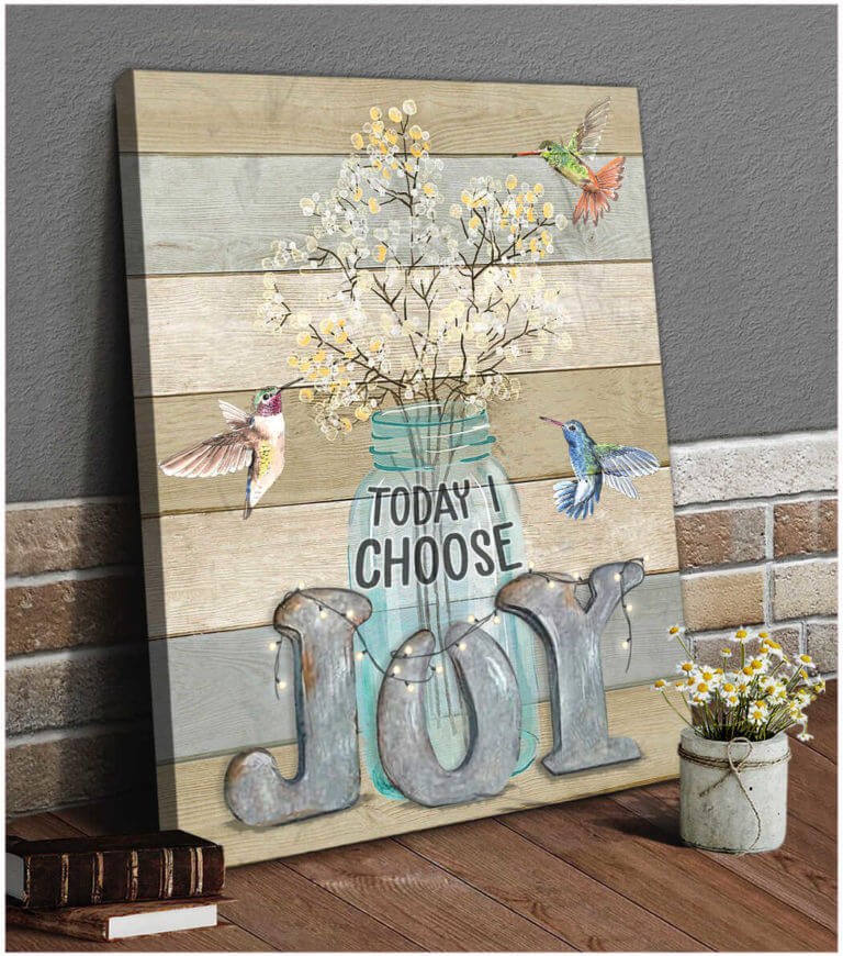 Ohcanvas Today I Choose Joy Hummingbird Canvas Wall Art Decor Oh Canvas
