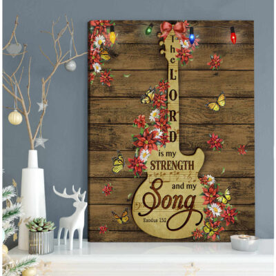 The Lord Is My Strength And My Song Canvas Wall Art Decor Ohcanvas Family Gift (Illustration-2)