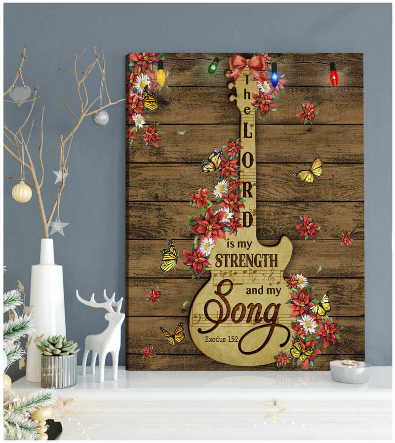 The Lord Is My Strength And My Song Canvas Wall Art Decor Ohcanvas Family Gift (Illustration-2)