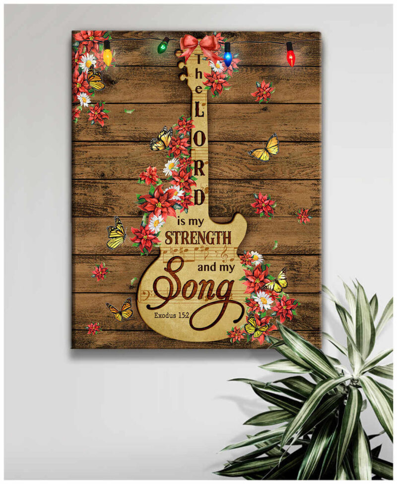The Lord Is My Strength And My Song Canvas Wall Art Decor Ohcanvas Family Gift (Illustration-5)