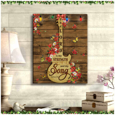 The Lord Is My Strength And My Song Canvas Wall Art Decor Ohcanvas Family Gift (Illustration-4)
