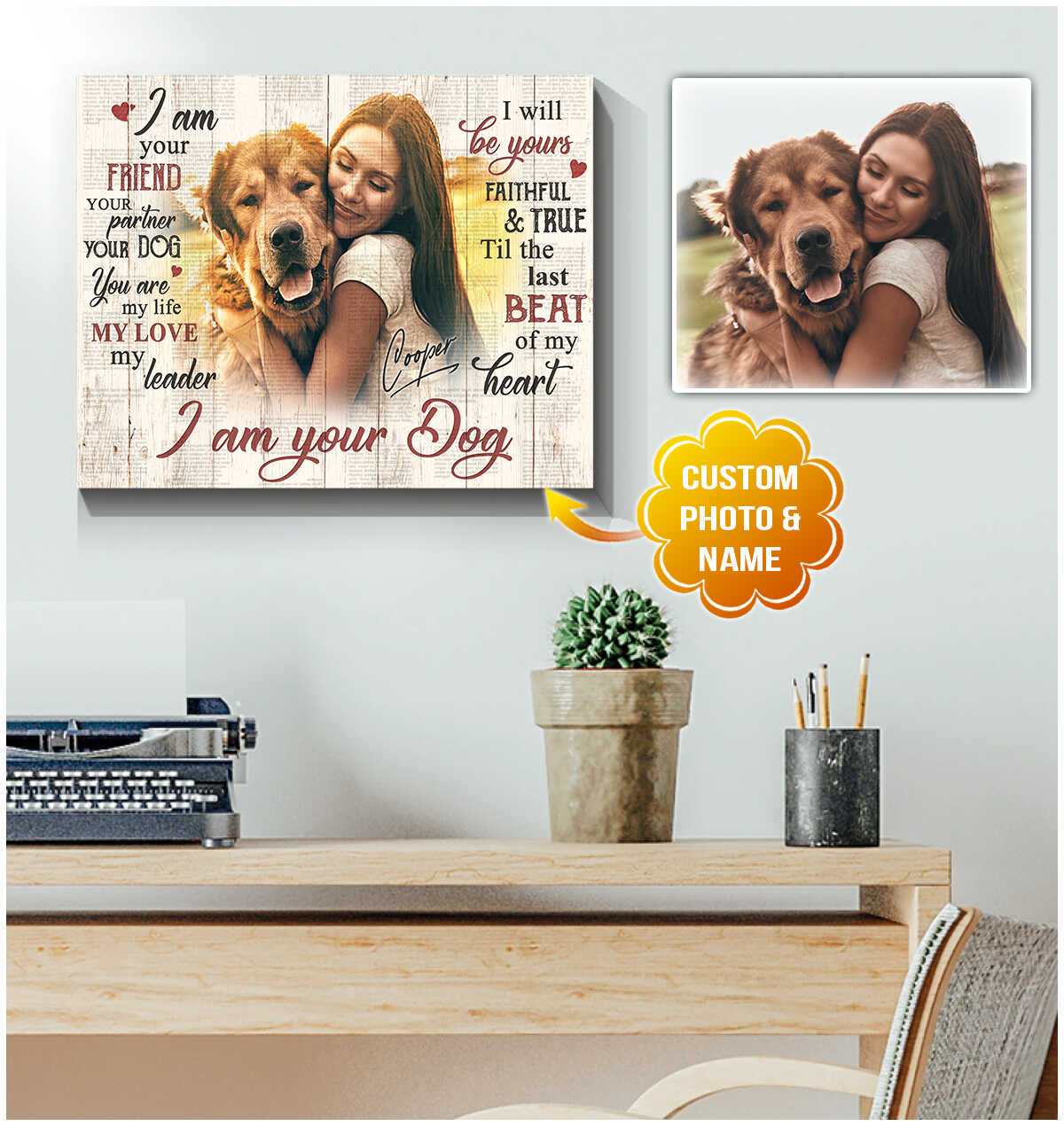 Happy Mothers Day Dog Mom Personalized Gift For Dog Mom I Am Your Friend  Your Partner - Oh Canvas