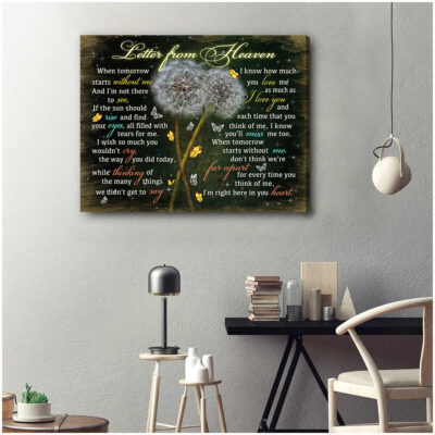 Canvas Prints Letter And Butterflies For Sympathy Gift