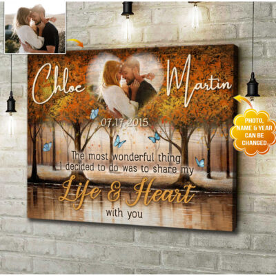 Custom Wall Decor Canvas Prints For Wedding Anniversary Gifts