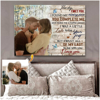 Special Gift For Wedding The Day I Met You Photo Gift Canvas Print Illustration 4
