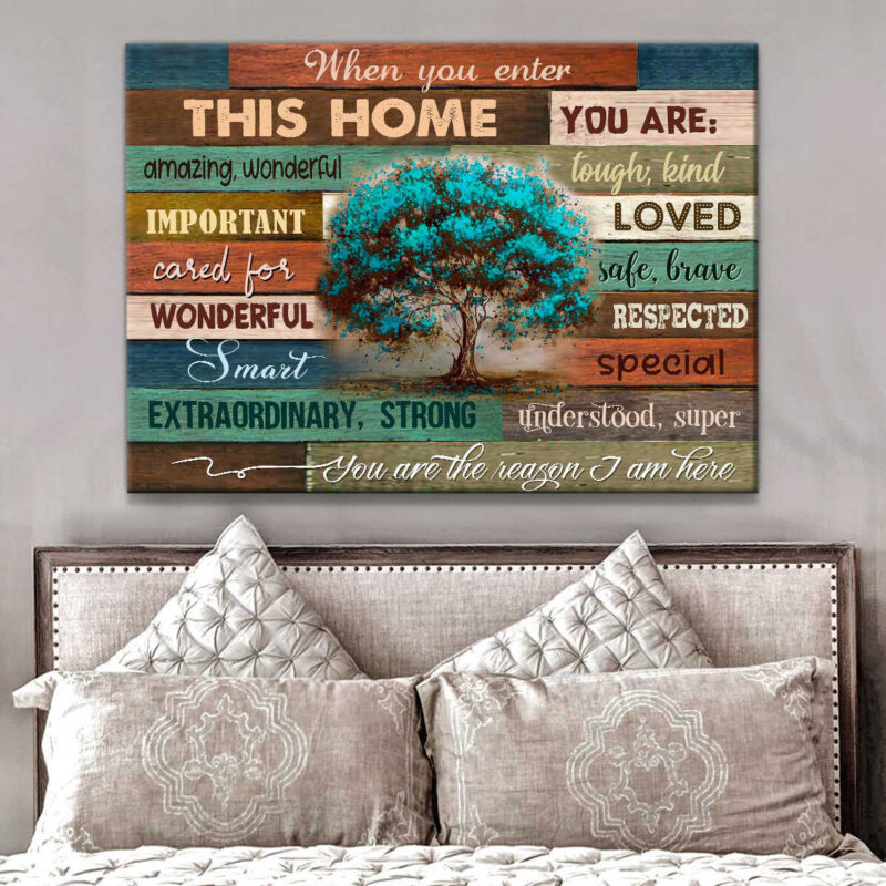 When You Enter This Home Canvas Wall Art Decor Illustration 1
