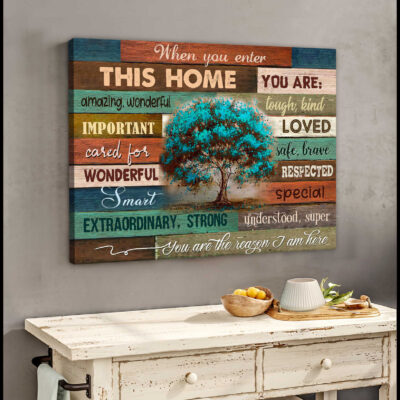 When You Enter This Home Canvas Wall Art Decor Illustration 3