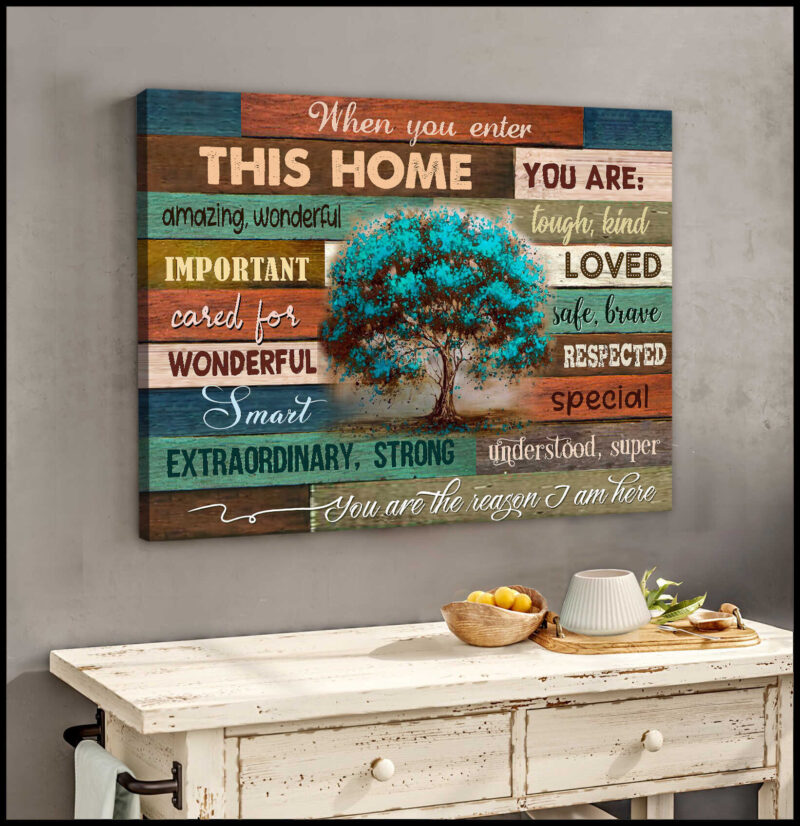 When You Enter This Home Canvas Wall Art Decor Illustration 3