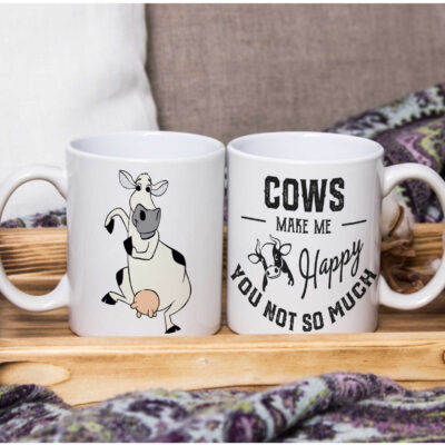 Funny Cow Farmhouse Farm White Mug Illustration 5
