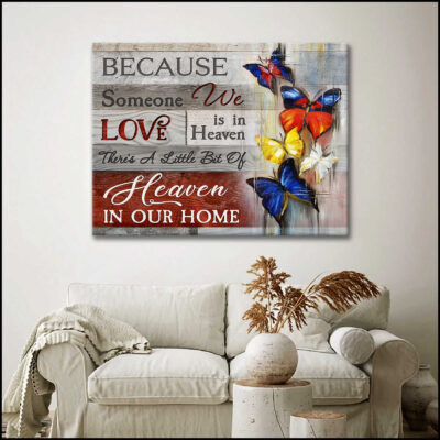 Canvas Print Butterflies And Messages For Gifts Memorial