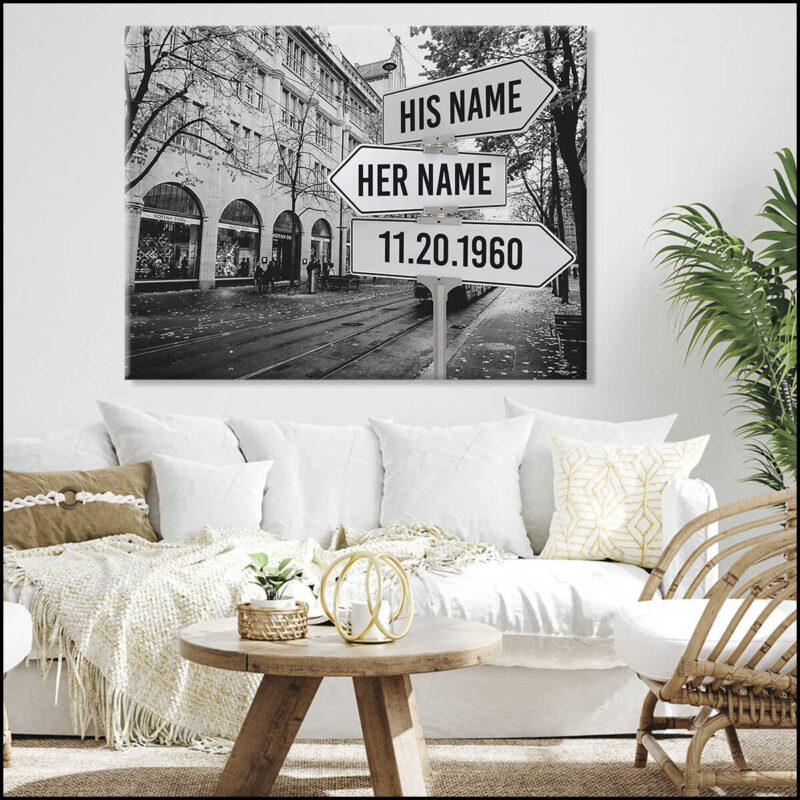 Personalized Anniversary Canvas Print Gifts For Spouses