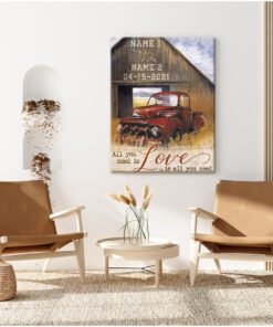 Personalized Wall Canvas Prints For Wedding Anniversary Gifts