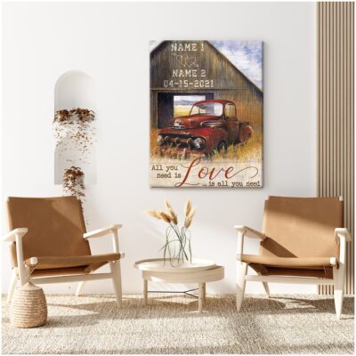 Personalized Wall Canvas Prints For Wedding Anniversary Gifts