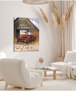 Personalized Wall Canvas Prints For Wedding Anniversary Gifts