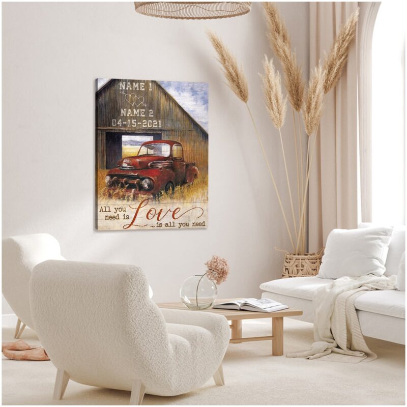Personalized Wall Canvas Prints For Wedding Anniversary Gifts
