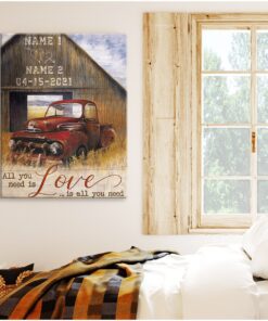 Personalized Wall Canvas Prints For Wedding Anniversary Gifts