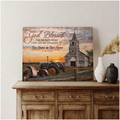 Personalized Wall Decor Canvas Prints For Wedding Anniversary Gifts