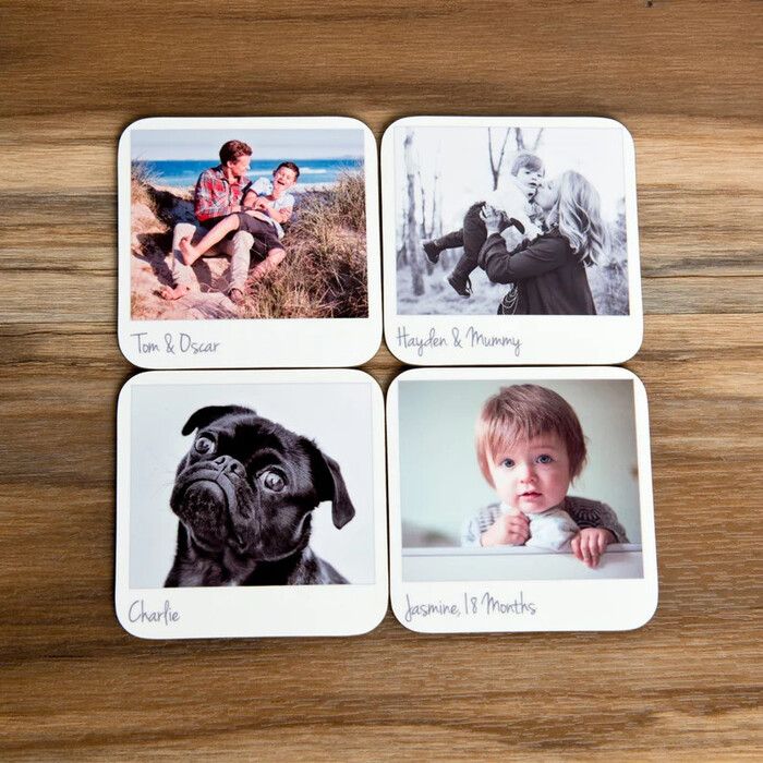 Customized Photo Coasters - birthday gift ideas for sister