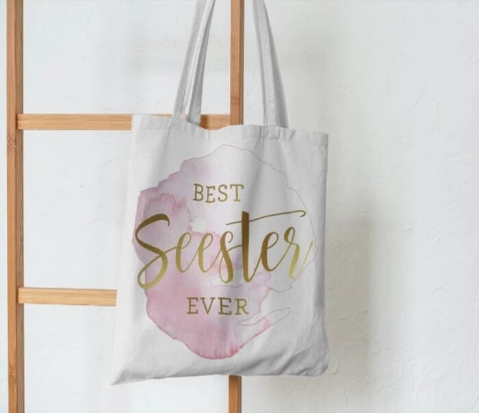 Sister Shoulder Tote - rose gold gifts for sisters.