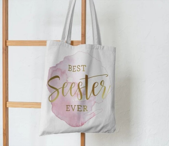 Sister Shoulder Tote - rose gold unique sister gifts