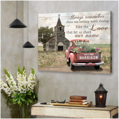Custom Canvas Prints Personalized Wedding Anniversary Gifts The Love Wall Art Decor Ohcanvas Illustration 2