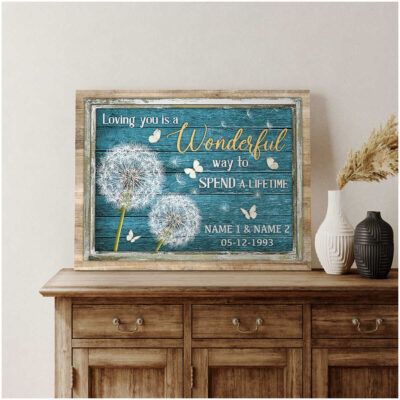 Custom Canvas Prints Personalized Gifts Wedding Anniversary Gifts Dandelion And Butterflies Wall Art Decor Ohcanvas Illustration 4