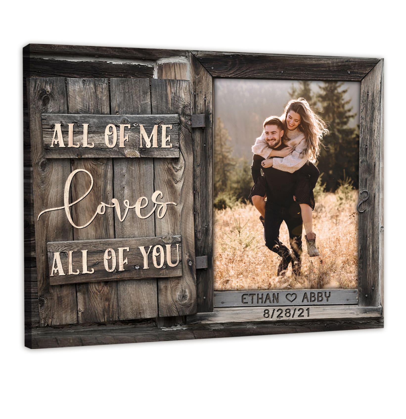 You&Me We Got This Wall Art Decor Custom Couple Name Personalized Canvas Rustic Window Beach Sign Gift for Couplel Custom Couple Canvas