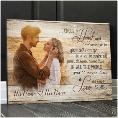 Customized I Cross My Heart One Year Anniversary Gifts For Him Illustration 1
