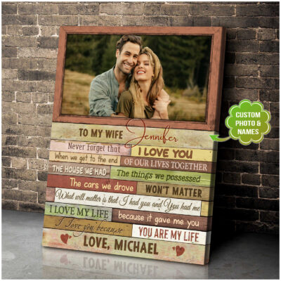 Personalized Anniversary Wall Art Canvas Print Gifts For Your Wife