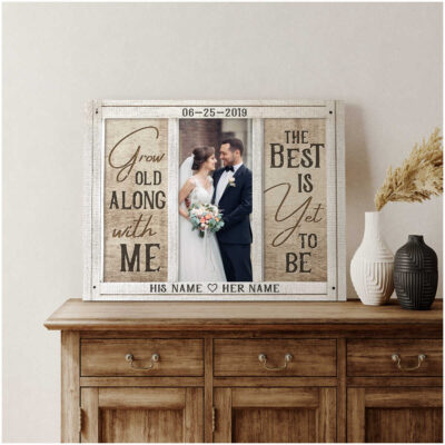 Personalized Romantic Wedding Anniversary Gift For Wife Canvas Print Illustration 2