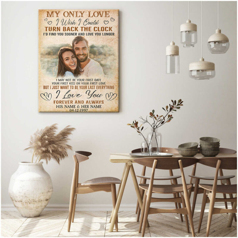 Personalized Wedding Gift Unique Gift For Him My Only Love Canvas Print Illustration 1
