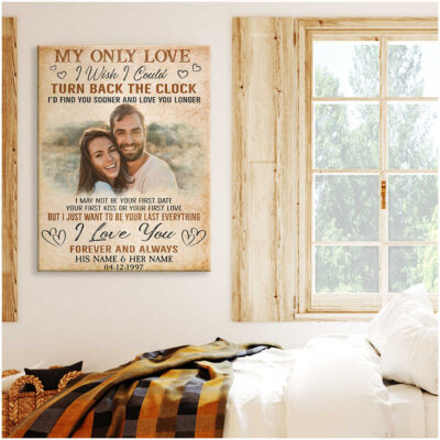 Personalized Wedding Gift Unique Gift For Him My Only Love Canvas Print Illustration 2