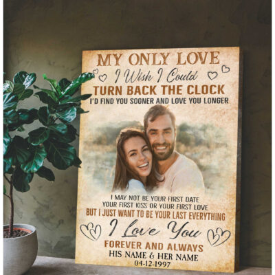 Personalized Wedding Gift Unique Gift For Him My Only Love Canvas Print Illustration 4