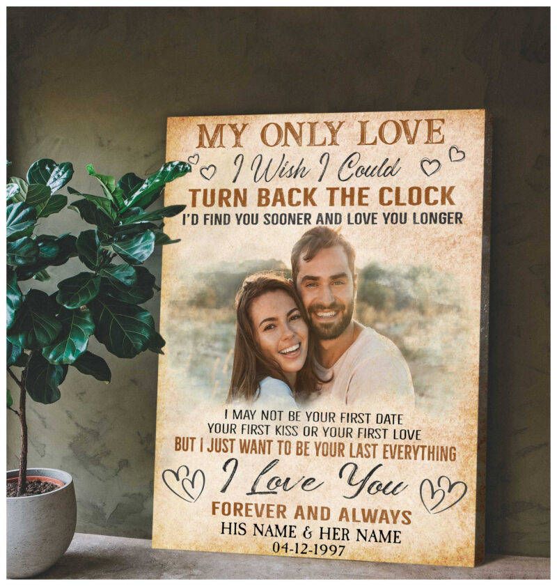 Personalized Wedding Gift Unique Gift For Him My Only Love Canvas Print Illustration 4