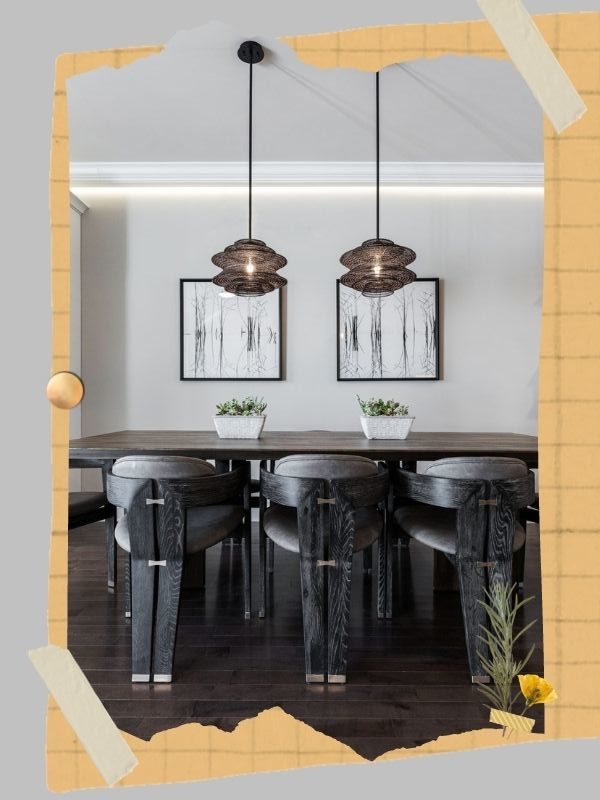 Metal pendant lights for urban farmhouse design 